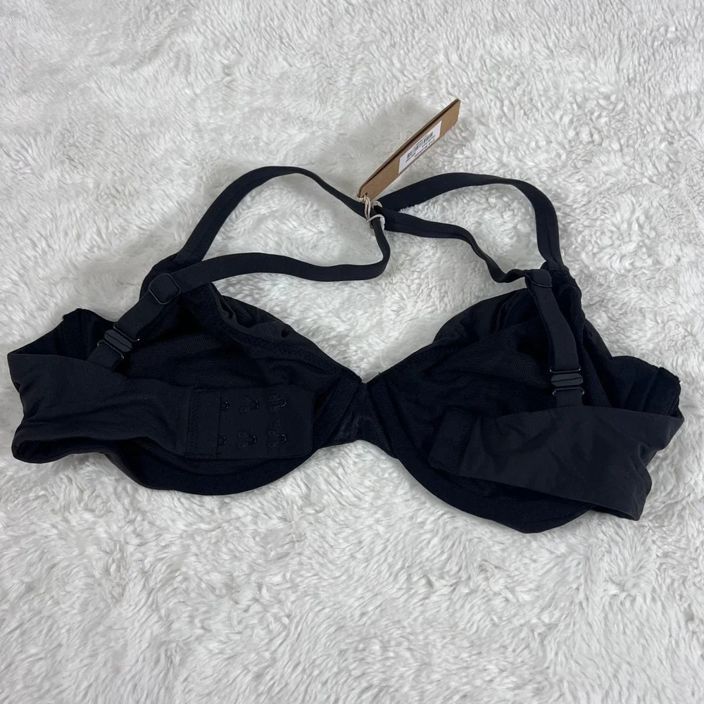 SKIMS Women's Unlined Underwire Bra Onyx Black BR-UWR-0234 Size 32DD‎ NEW - Picture 5 of 11